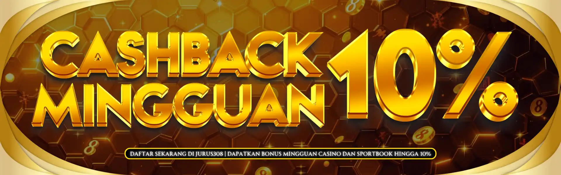 BONUS CASHBACK MINGGUAN CASINO 10%